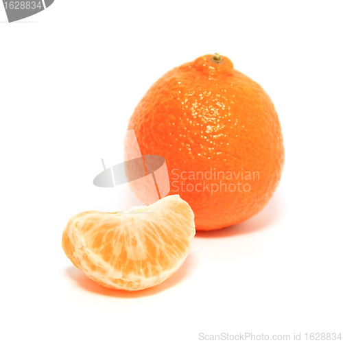 Image of orange tangerine on white background