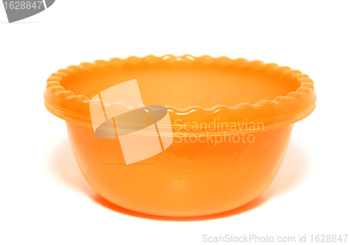 Image of orange tureen on white background