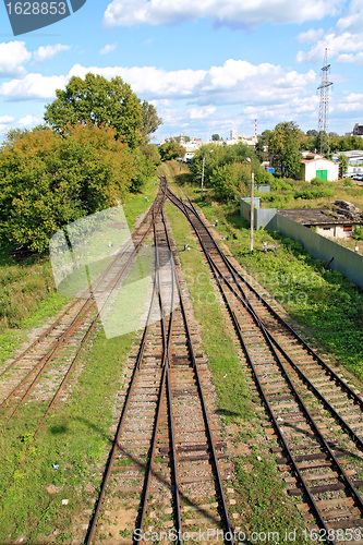 Image of railway near rural railway station 
