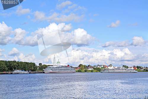 Image of motor ship on pier 