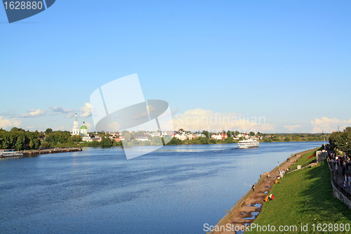 Image of motor ship on river