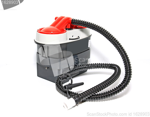 Image of air electric pump on white background