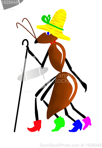 Image of ant in hat 