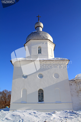 Image of bell tower of the ancient orthodox priory 