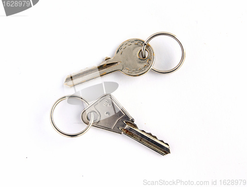 Image of two keys on white background