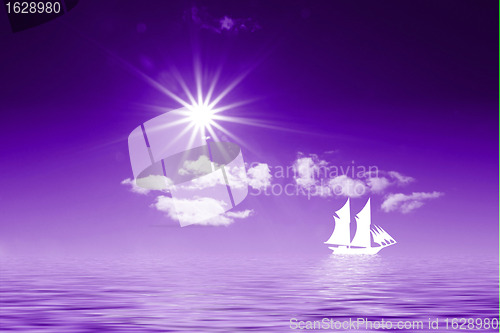 Image of sailboat on sea