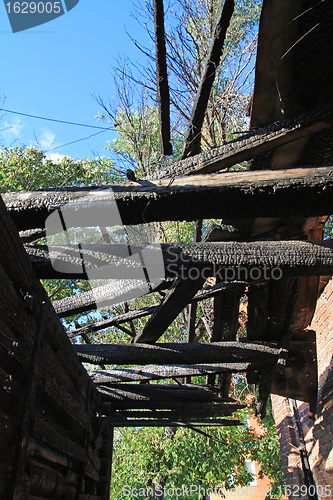 Image of burned rural house