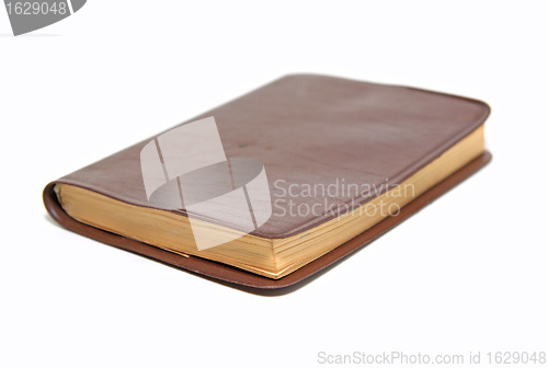 Image of old note pad on white background