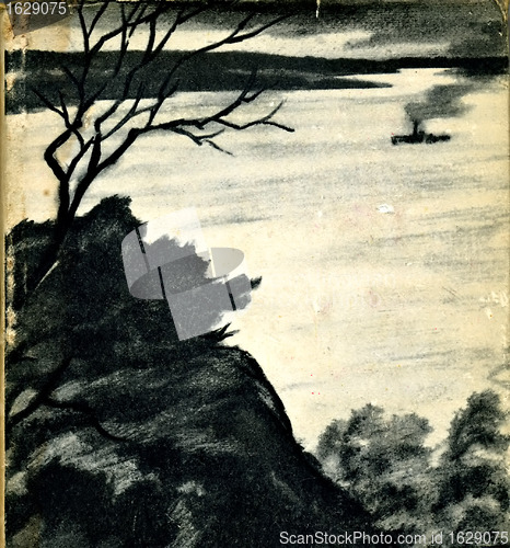 Image of abstract background on old paper