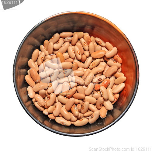 Image of bean in cup on white background