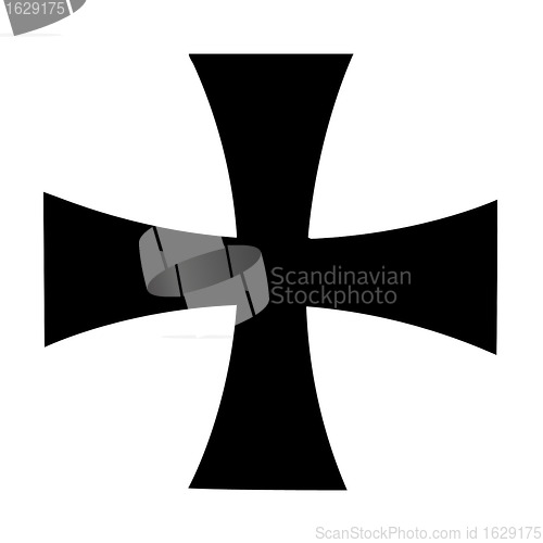 Image of vector knight cross on white background