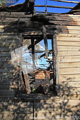 Image of burned rural house