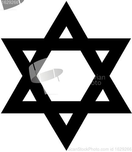 Image of vector star of the david on white background