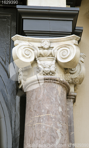 Image of Interesting ancient building column fragment. 