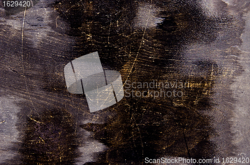 Image of Old black painted wall background.  