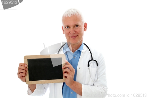 Image of Doctor with blackboard