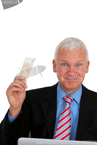 Image of Businessman with money 