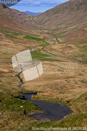 Image of Looking down into picturesque Duddon Valley in Cumbria, England