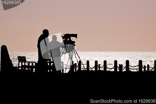 Image of Silhoutte of photographers