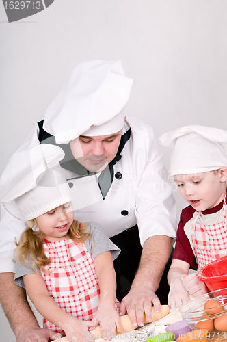 Image of chef with children