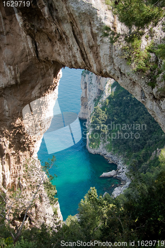 Image of Natural Arch in Capri, Italy 