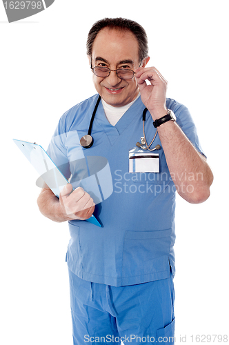 Image of Confident senior doctor, portrait