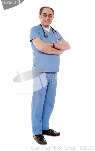 Image of Aged medical professiona with stethoscope