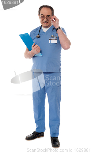 Image of Mature medical professional, full length