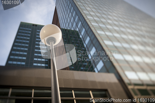 Image of Lamp post in front office buiding