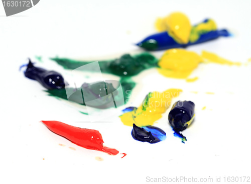 Image of oil paint on white background