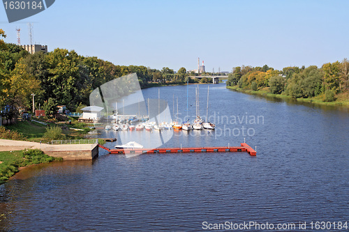 Image of small sailfishes on town quay