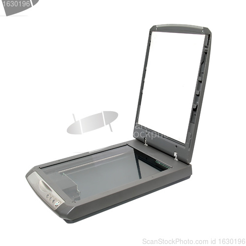 Image of old scanner on white background