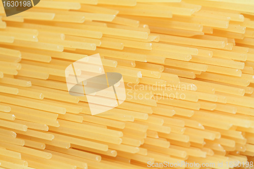 Image of  raw noodle on white background