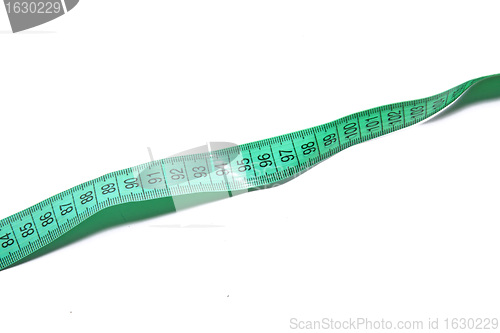 Image of green metre on white background