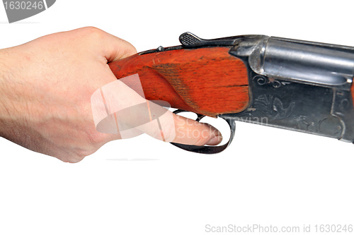 Image of hunt handgun on white background