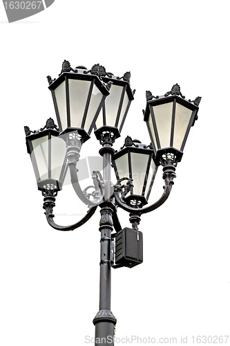 Image of street lamp on white background