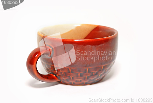 Image of brown cup on white background