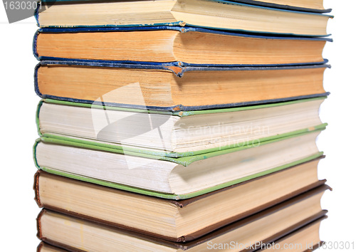 Image of old books on white background