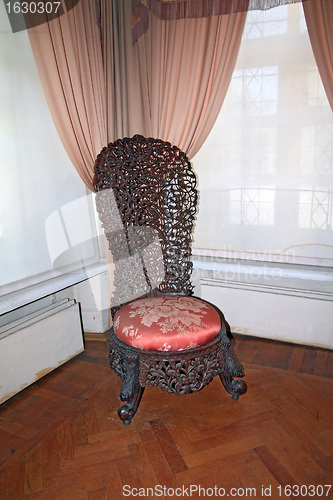 Image of ancient chair in old house