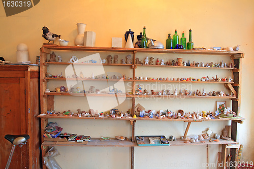 Image of clay of the toy in artist studio