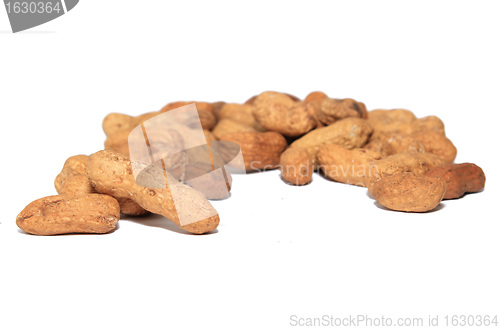 Image of peanuts on white background