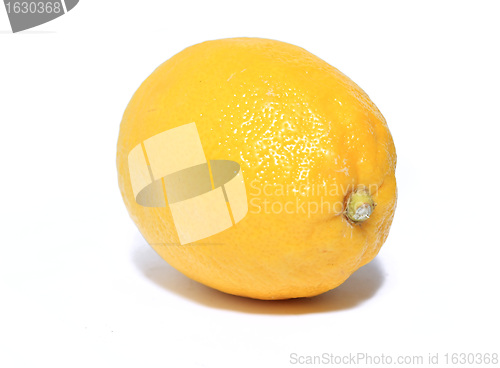 Image of yellow lemon on white background
