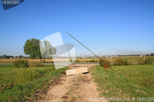 Image of old barrier on rural road