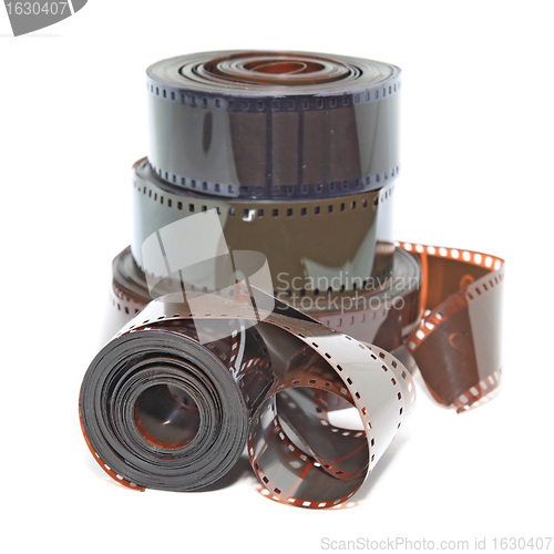 Image of camera film on white background