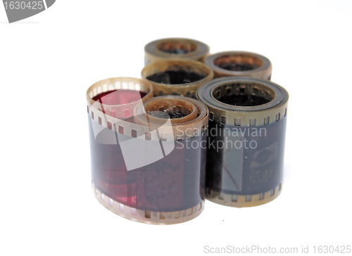 Image of camera film on white background