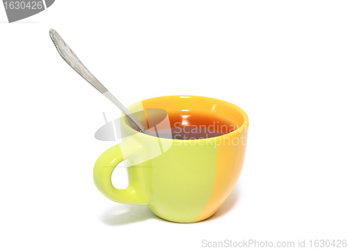 Image of yellow cup on white background