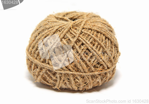 Image of old threads on white background