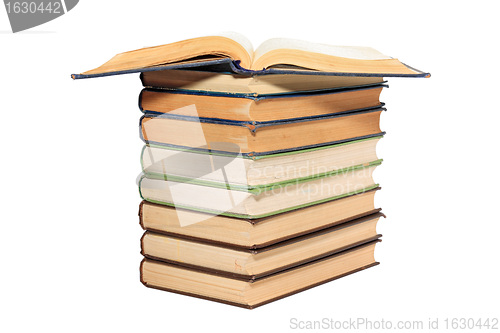 Image of old books on white background