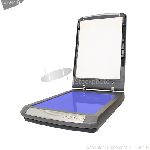 Image of old scanner on white background