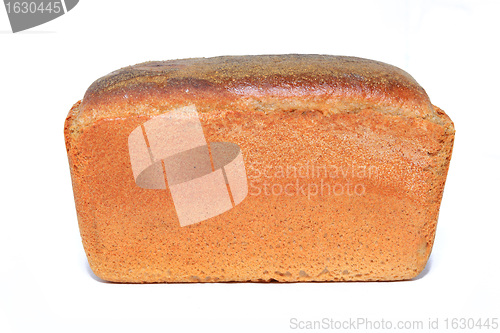 Image of brown bread on white background